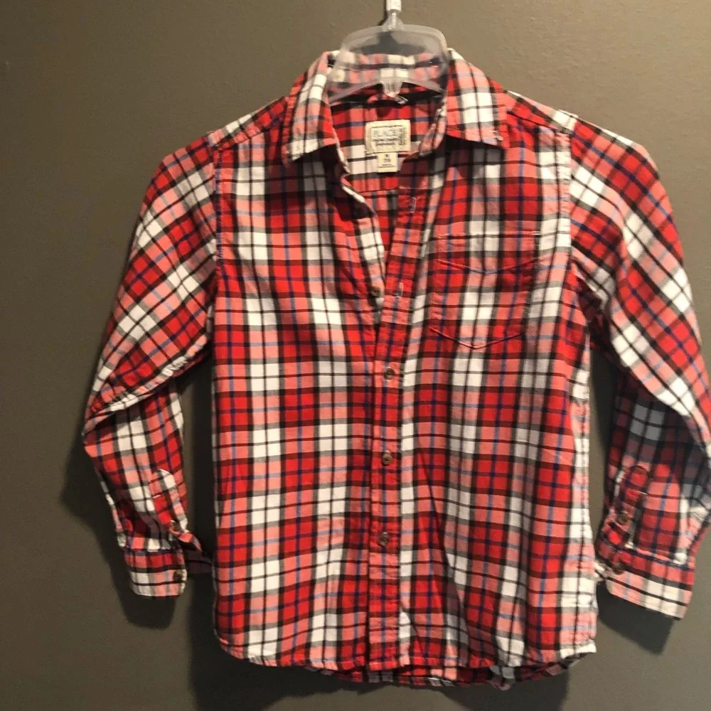 The Children’s Place Plaid Flannel Shirt M(7-8)